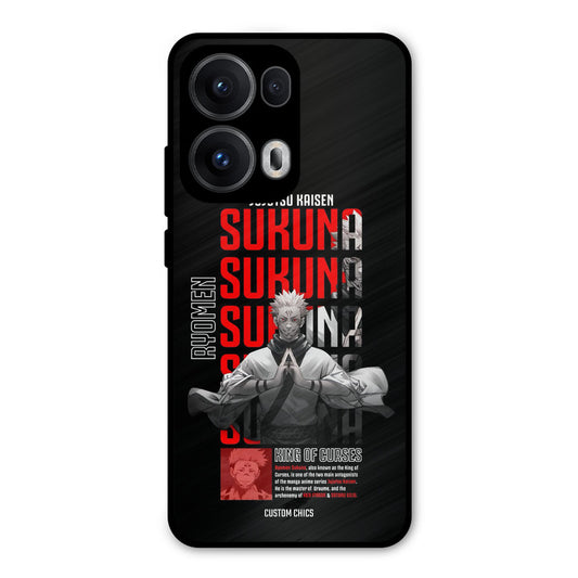 Sukuna Typo Oppo Reno 13 Pro 5G Mobile Back Cover - Anime PrintShield Case
