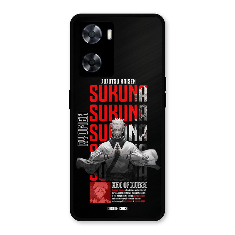 Sukuna Typo Oppo A57 2022 Mobile Back Cover - Anime PrintShield Case