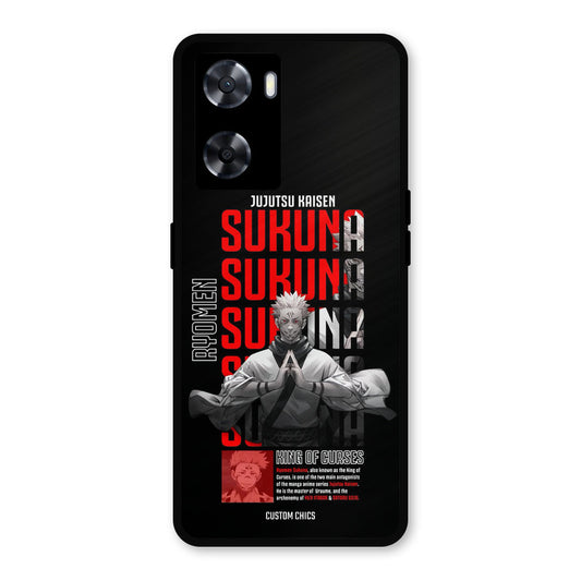 Sukuna Typo Oppo A57 2022 Mobile Back Cover - Anime PrintShield Case