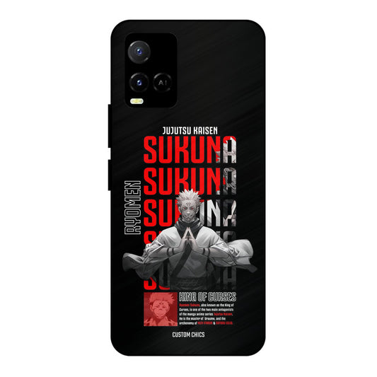 Sukuna Typo Vivo Y33s Mobile Back Cover - Anime PrintShield Case