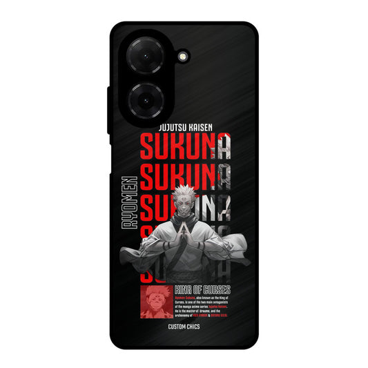 Sukuna Typo Poco C71 Mobile Back Cover - Anime PrintShield Case