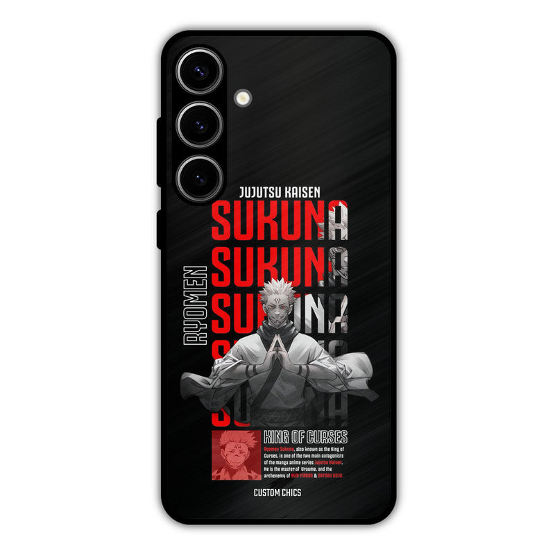 Sukuna Typo Samsung Galaxy S24 Plus Mobile Back Cover - Anime PrintShield Case