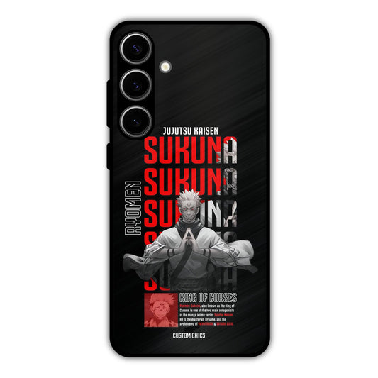 Sukuna Typo Samsung Galaxy S24 Plus Mobile Back Cover - Anime PrintShield Case