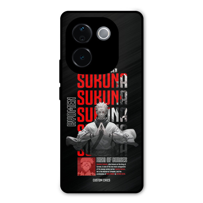 Sukuna Typo iQOO Z9s Pro Mobile Back Cover - Anime PrintShield Case