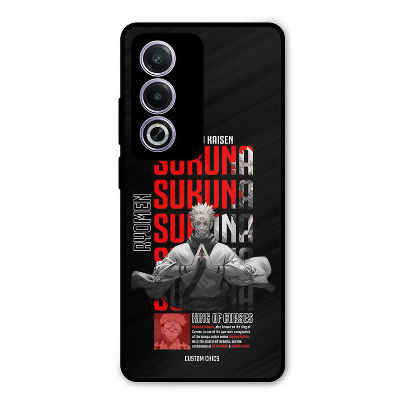 Sukuna Typo Oppo K12x Mobile Back Cover - Anime PrintShield Case