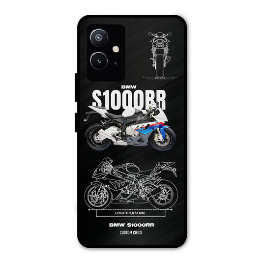 Super Blue Bike Vivo Y75 5G Mobile Back Cover - Car&Bike PrintShield Case