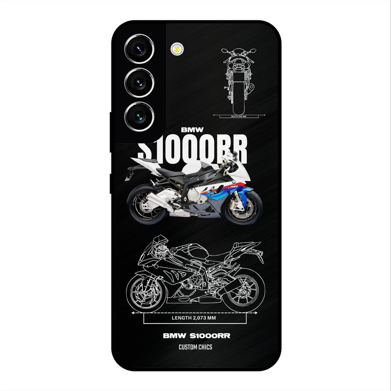 Super Blue Bike Samsung Galaxy S22 Mobile Back Cover - Car&Bike PrintShield Case