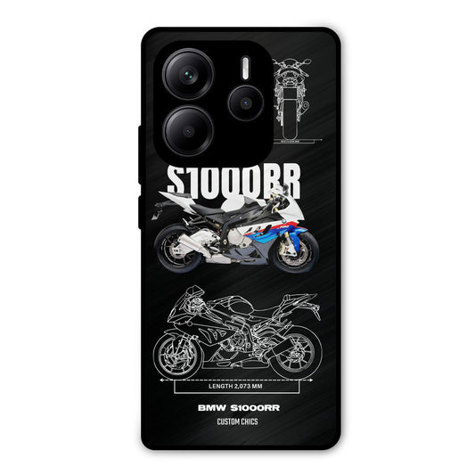 Super Blue Bike Redmi Note 14 Mobile Back Cover - Car&Bike PrintShield Case