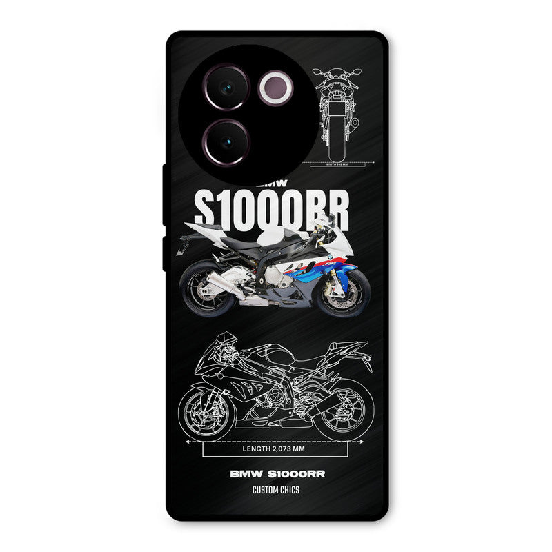 Super Blue Bike Vivo V30e Mobile Back Cover - Car&Bike PrintShield Case