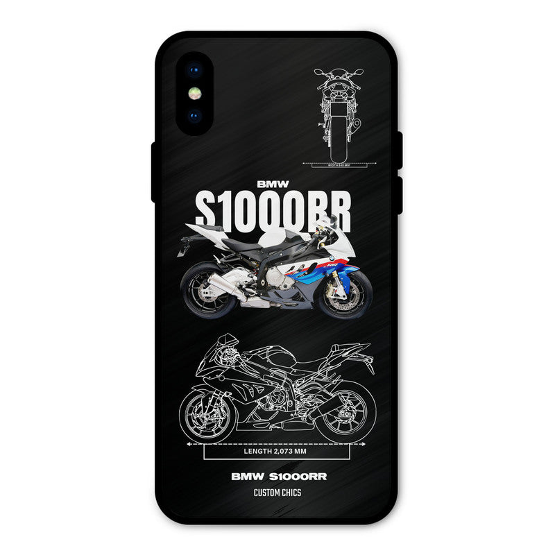 Super Blue Bike iPhone X Mobile Back Cover - Car&Bike PrintShield Case