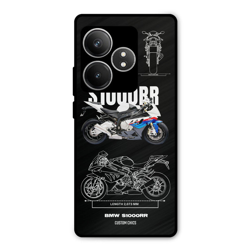 Super Blue Bike Realme GT 6T Mobile Back Cover - Car&Bike PrintShield Case