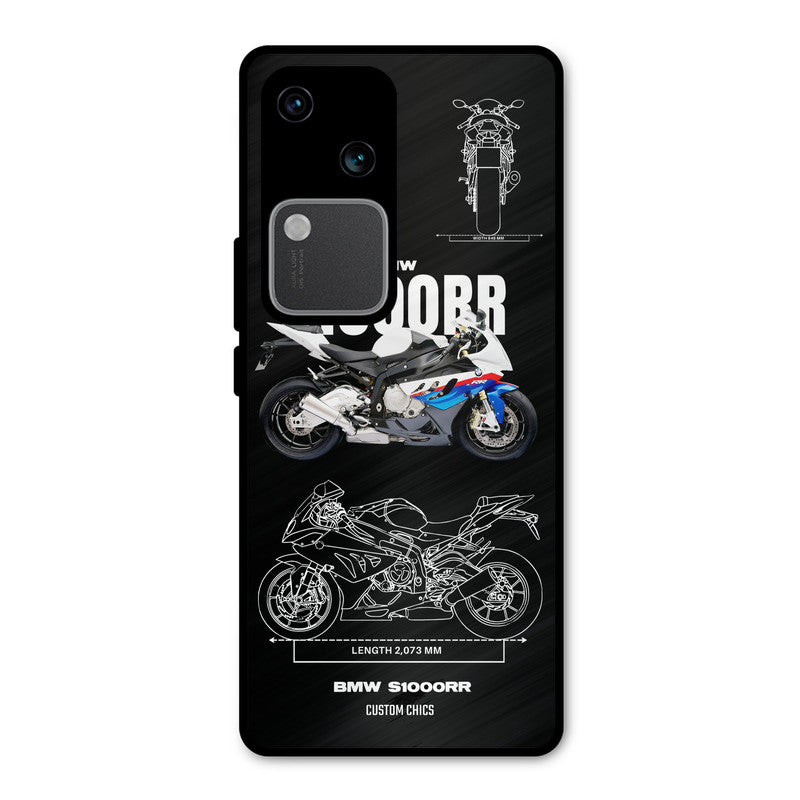 Super Blue Bike Vivo V30 Mobile Back Cover - Car&Bike PrintShield Case