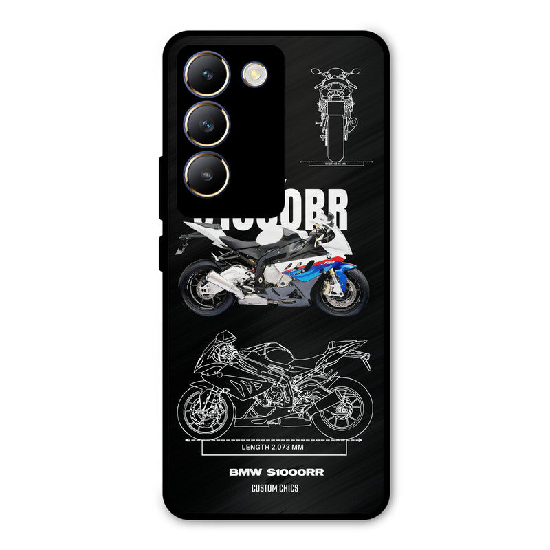 Super Blue Bike Vivo Y200e Mobile Back Cover - Car&Bike PrintShield Case