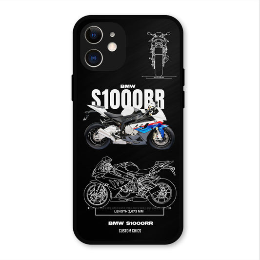 Super Blue Bike iPhone 12 Mobile Back Cover - Car&Bike PrintShield Case