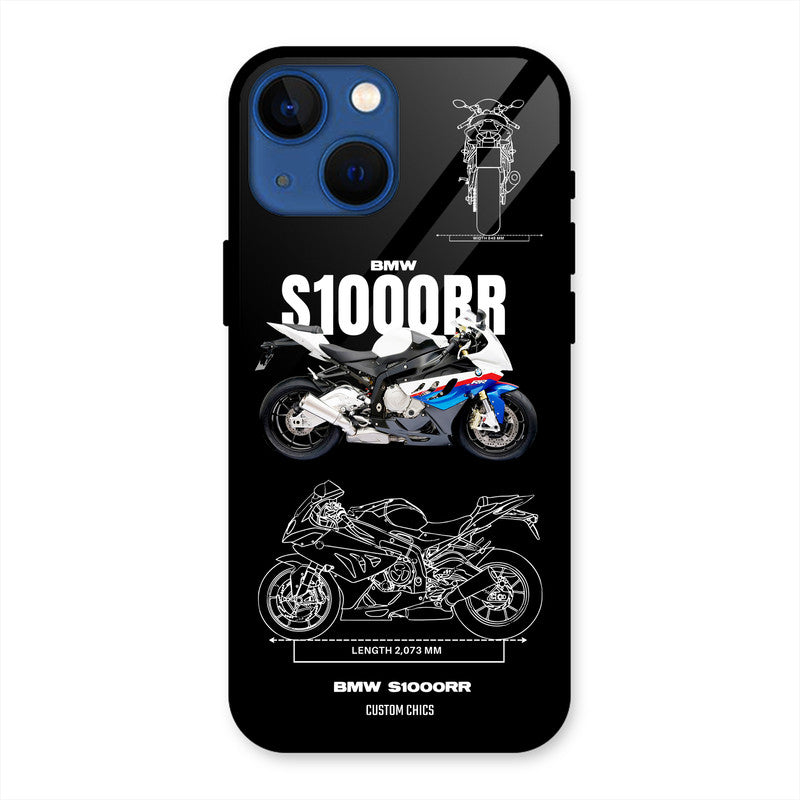 Super Blue Bike iPhone 13 Mini Mobile Back Cover - Car&Bike PrintShield Case