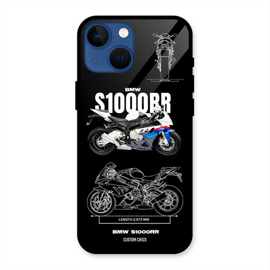 Super Blue Bike iPhone 13 Mini Mobile Back Cover - Car&Bike PrintShield Case