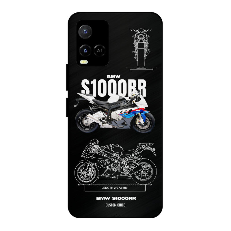 Super Blue Bike Vivo Y33s Mobile Back Cover - Car&Bike PrintShield Case