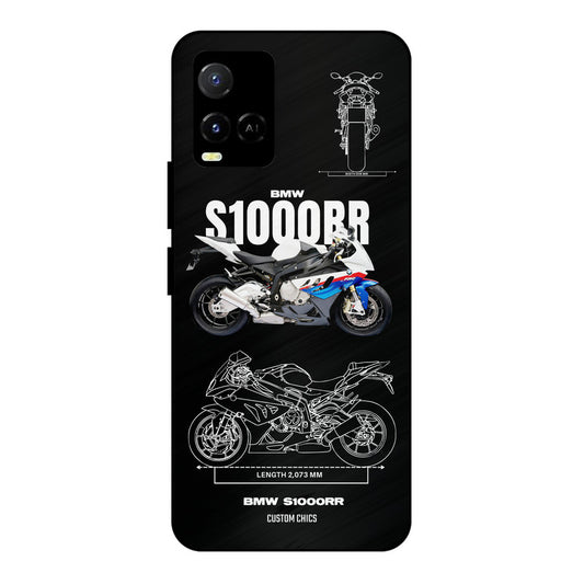 Super Blue Bike Vivo Y33s Mobile Back Cover - Car&Bike PrintShield Case