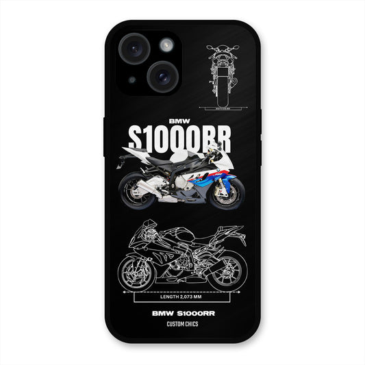 Super Blue Bike iPhone 15 Mobile Back Cover - Car&Bike PrintShield Case