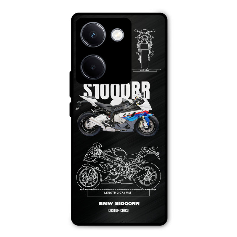 Super Blue Bike Vivo Y300 Plus Mobile Back Cover - Car&Bike PrintShield Case