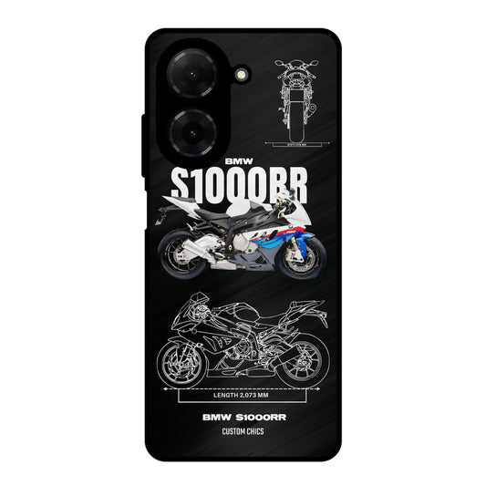 Super Blue Bike Poco C71 Mobile Back Cover - Car&Bike PrintShield Case
