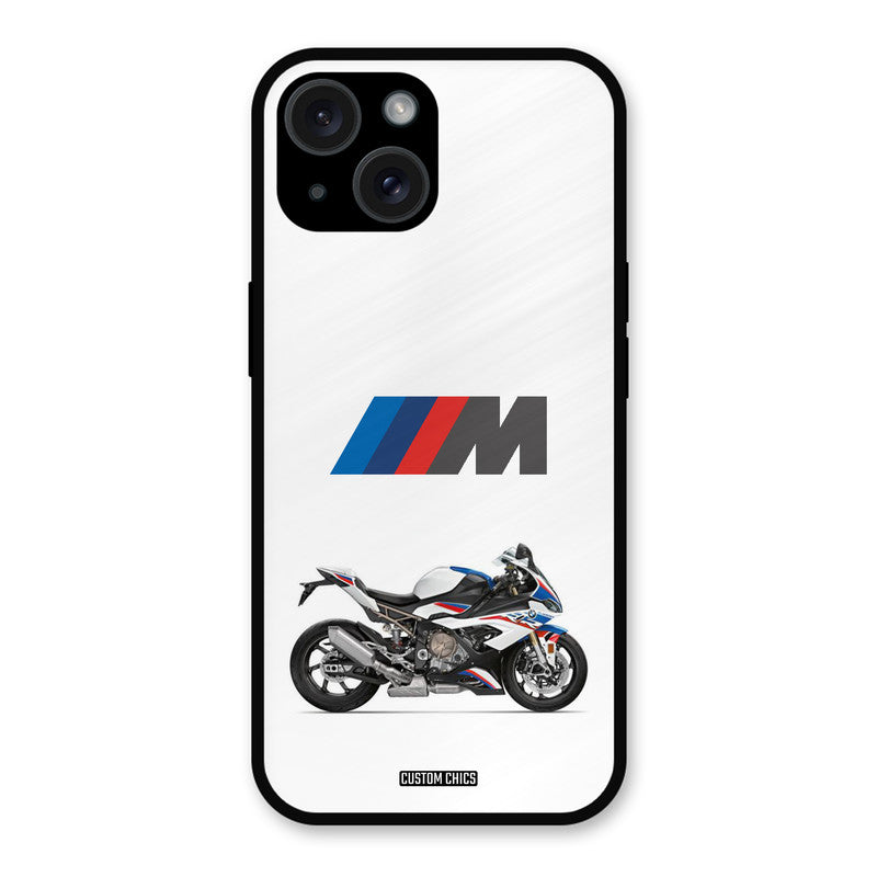 Super Sports Blue Bike iPhone 15 Plus Mobile Back Cover - Car&Bike PrintShield Case