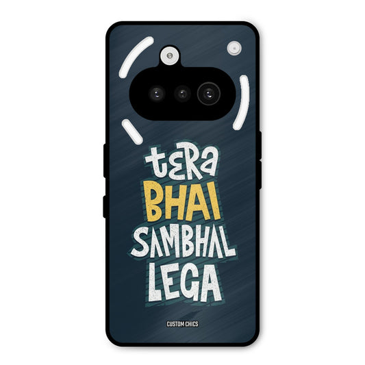 Tera Bhai Nothing Phone 3A Mobile Back Cover - Typography PrintShield Case