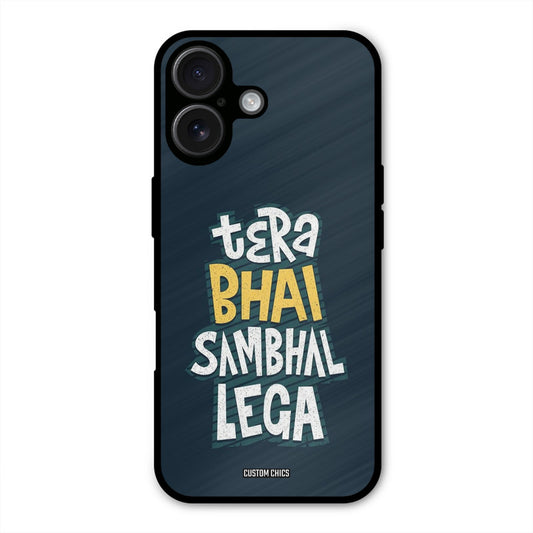 Tera Bhai iPhone 16 Plus Mobile Back Cover - Typography PrintShield Case