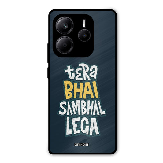 Tera Bhai Redmi Note 14 Mobile Back Cover - Typography PrintShield Case