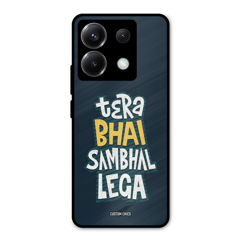 Tera Bhai Poco X6 Mobile Back Cover - Typography PrintShield Case