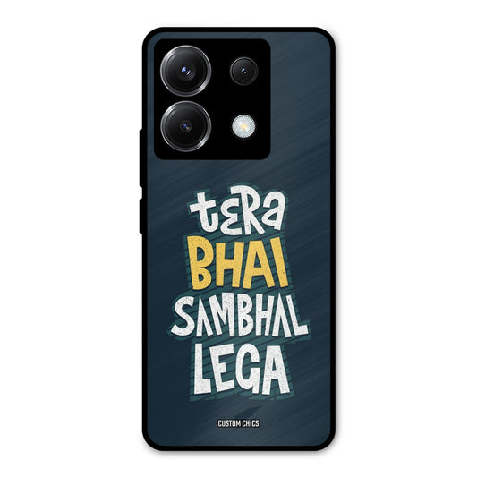 Tera Bhai Poco X6 Mobile Back Cover - Typography PrintShield Case