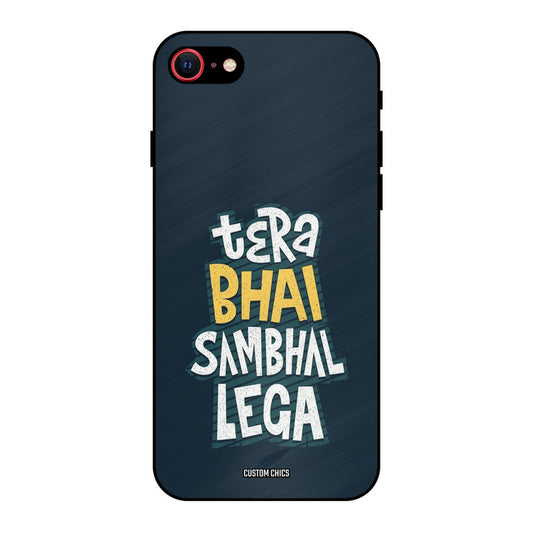 Tera Bhai iPhone SE 2020 Mobile Back Cover - Typography PrintShield Case