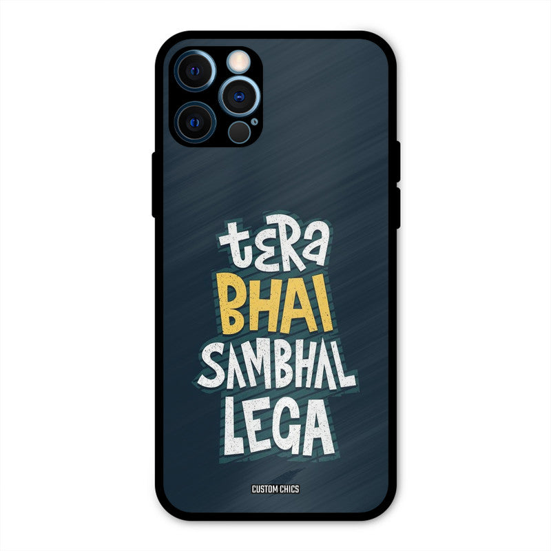 Tera Bhai iPhone 12 Pro Mobile Back Cover - Typography PrintShield Case