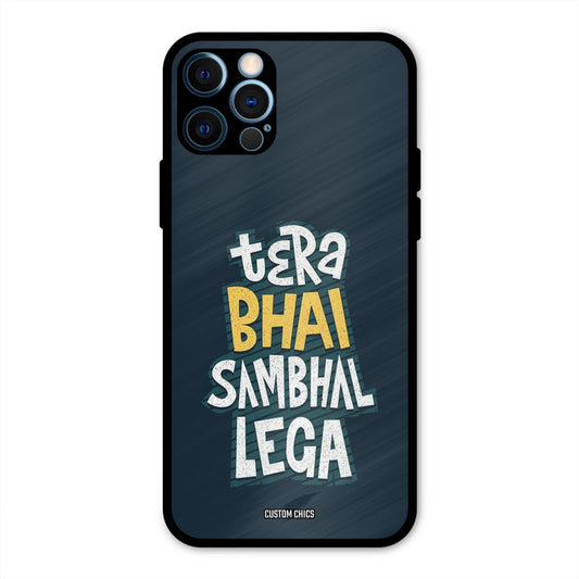 Tera Bhai iPhone 12 Pro Mobile Back Cover - Typography PrintShield Case