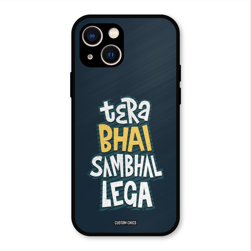 Tera Bhai iPhone 13 Mobile Back Cover - Typography PrintShield Case