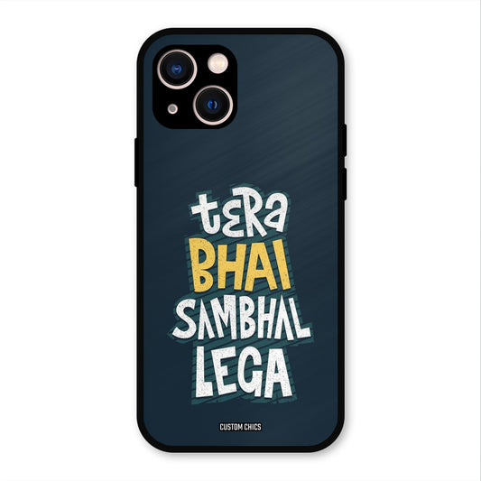 Tera Bhai iPhone 13 Mobile Back Cover - Typography PrintShield Case