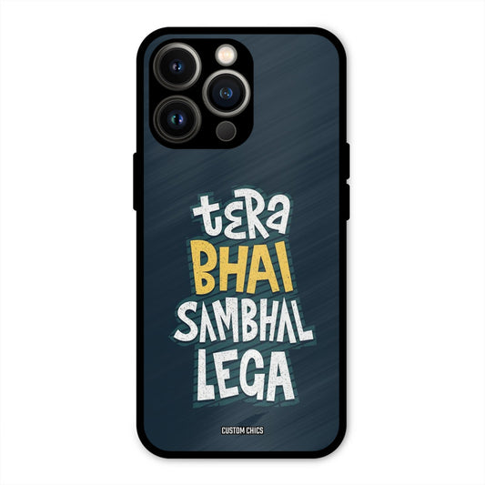 Tera Bhai iPhone 13 Pro Mobile Back Cover - Typography PrintShield Case
