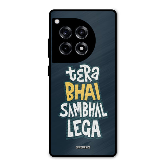 Tera Bhai OnePlus 12R Mobile Back Cover - Typography PrintShield Case