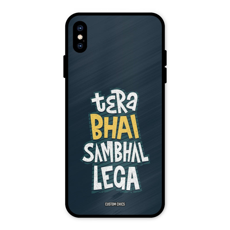 Tera Bhai iPhone XS Max Mobile Back Cover - Typography PrintShield Case
