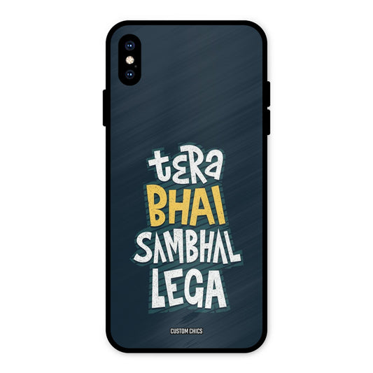 Tera Bhai iPhone XS Max Mobile Back Cover - Typography PrintShield Case