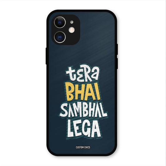 Tera Bhai iPhone 12 Mobile Back Cover - Typography PrintShield Case