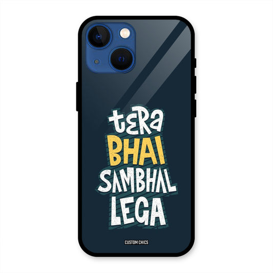 Tera Bhai iPhone 13 Mini Mobile Back Cover - Typography PrintShield Case