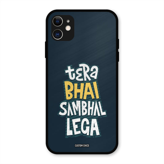 Tera Bhai iPhone 11 Mobile Back Cover - Typography PrintShield Case