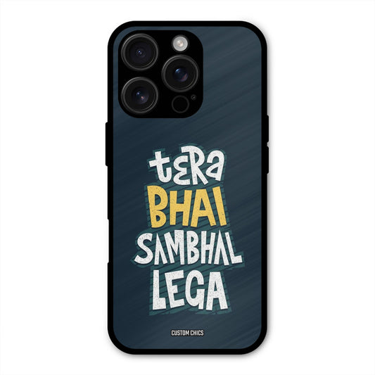 Tera Bhai iPhone 16 Pro Mobile Back Cover - Typography PrintShield Case