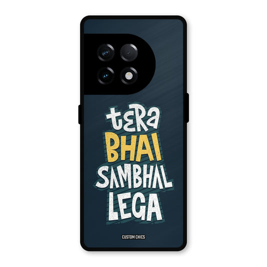 Tera Bhai OnePlus 11R Mobile Back Cover - Typography PrintShield Case