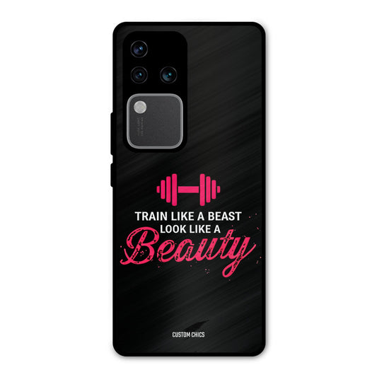Train Like Beast Vivo V30 Pro Mobile Back Cover - Typography PrintShield Case