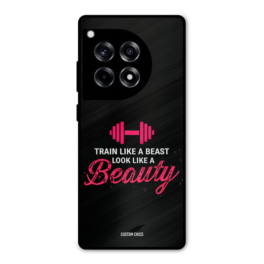 Train Like Beast OnePlus 12R Mobile Back Cover - Typography PrintShield Case