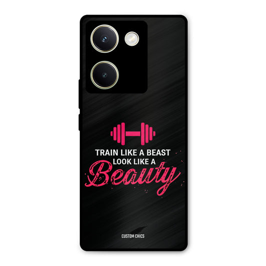 Train Like Beast Vivo Y200 Pro Mobile Back Cover - Typography PrintShield Case