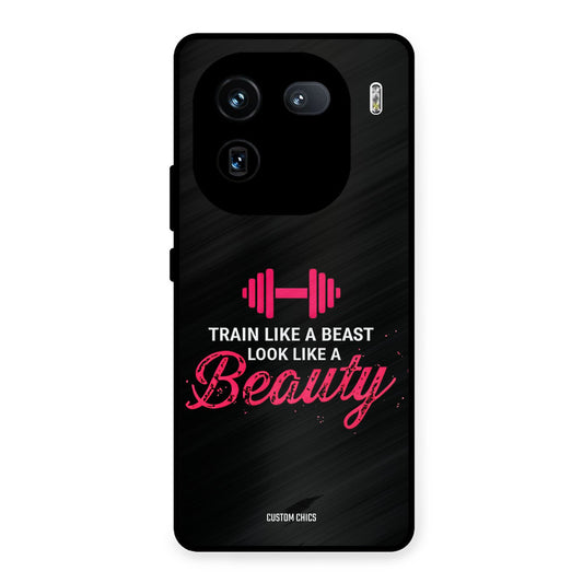 Train Like Beast iQOO 12 Mobile Back Cover - Typography PrintShield Case