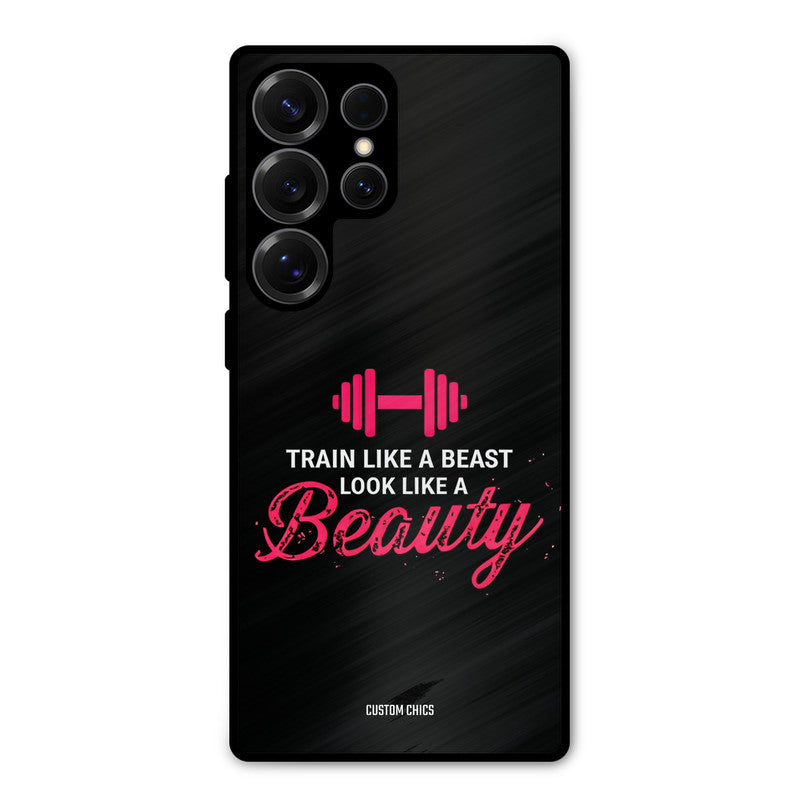 Train Like Beast Samsung Galaxy S25 Ultra Mobile Back Cover - Typography PrintShield Case